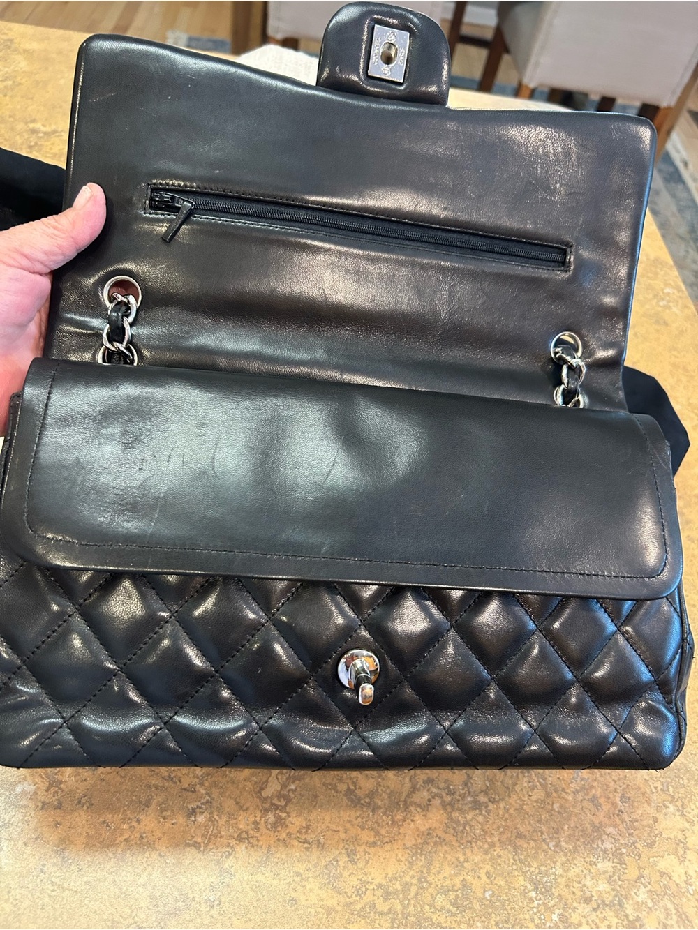 CHANEL Iconic Classic Double Flap Quilted Lambskin Bag - Picture 13 of 16